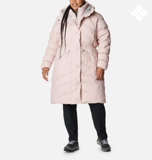 Women's Columbia Ember Springs Long Down Jackets Pink | Plus Size CA-C64A5